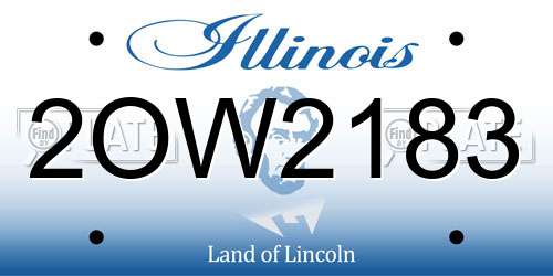 2OW2183 Illinois License Plate