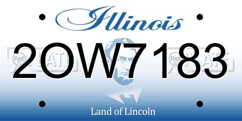 2OW7183 Illinois License Plate