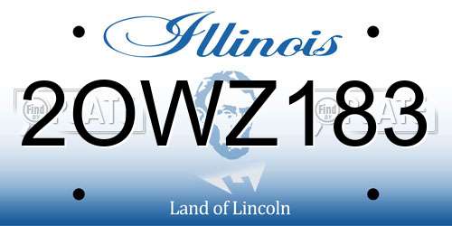 2OWZ183 Illinois License Plate