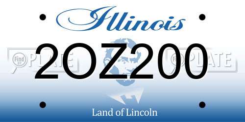 2OZ200 Illinois License Plate