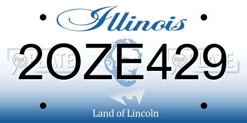 2OZE429 Illinois License Plate