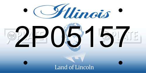 2P05157 Illinois License Plate