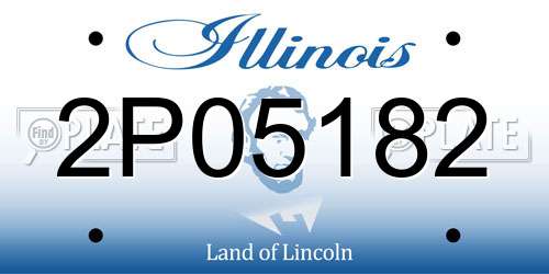 2P05182 Illinois License Plate