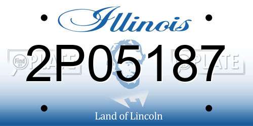 2P05187 Illinois License Plate