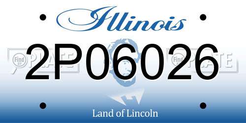 2P06026 Illinois License Plate