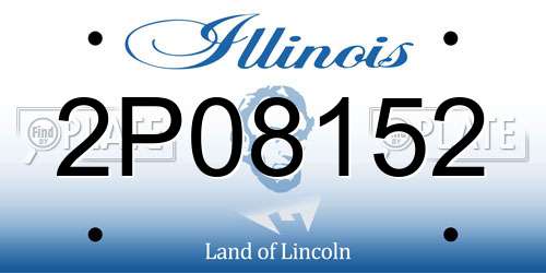 2P08152 Illinois License Plate