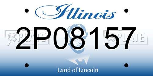 2P08157 Illinois License Plate