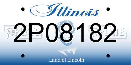 2P08182 Illinois License Plate