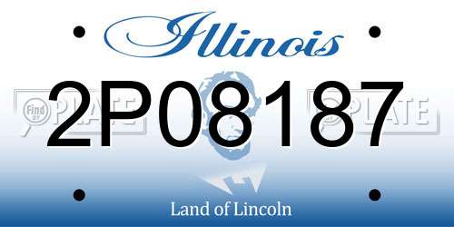 2P08187 Illinois License Plate