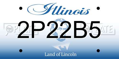 2P22B5 Illinois License Plate