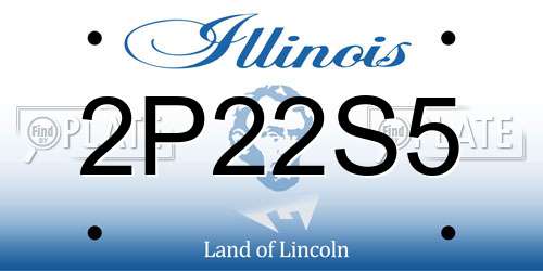 2P22S5 Illinois License Plate