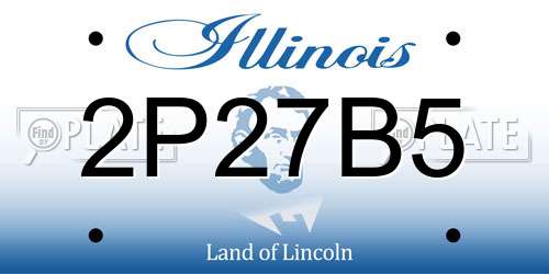 2P27B5 Illinois License Plate