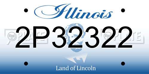 2P32322 Illinois License Plate
