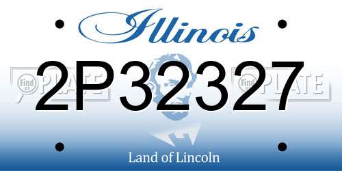 2P32327 Illinois License Plate