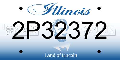 2P32372 Illinois License Plate