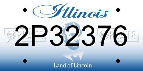 2P32376 Illinois License Plate