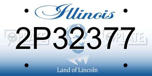 2P32377 Illinois License Plate