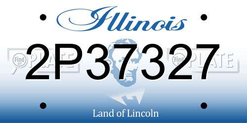 2P37327 Illinois License Plate