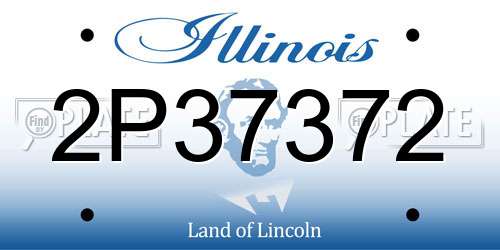 2P37372 Illinois License Plate
