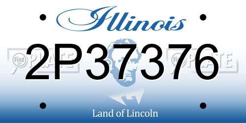2P37376 Illinois License Plate