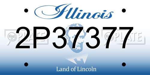 2P37377 Illinois License Plate