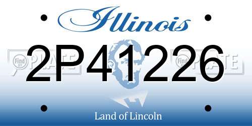 2P41226 Illinois License Plate