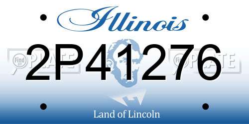 2P41276 Illinois License Plate