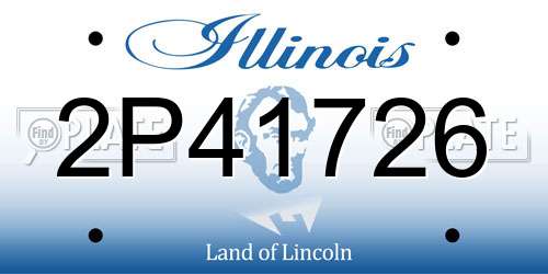2P41726 Illinois License Plate