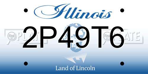 2P49T6 Illinois License Plate
