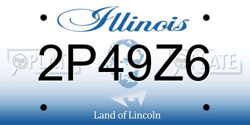 2P49Z6 Illinois License Plate