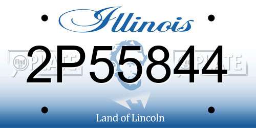 2P55844 Illinois License Plate