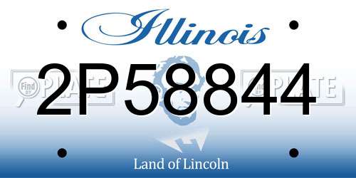 2P58844 Illinois License Plate