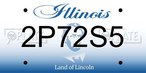 2P72S5 Illinois License Plate