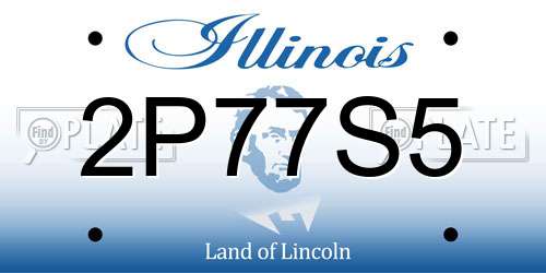 2P77S5 Illinois License Plate