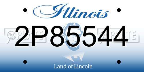 2P85544 Illinois License Plate