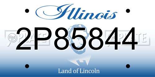 2P85844 Illinois License Plate
