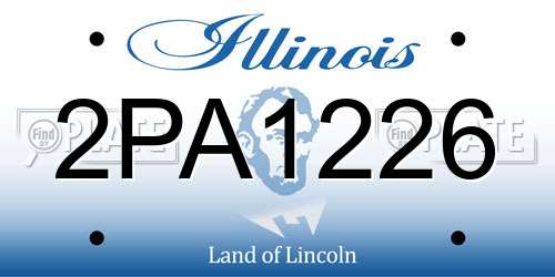 2PA1226 Illinois License Plate