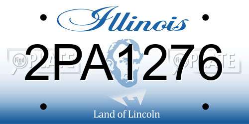 2PA1276 Illinois License Plate