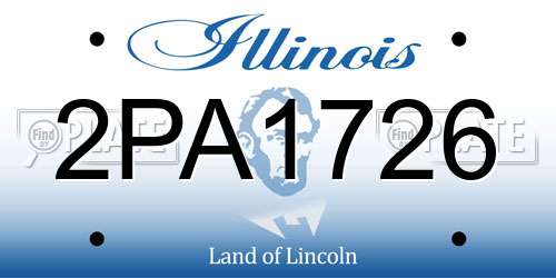 2PA1726 Illinois License Plate