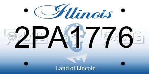 2PA1776 Illinois License Plate