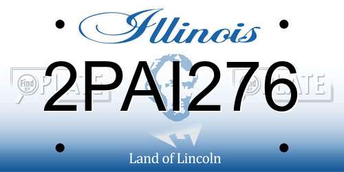 2PAI276 Illinois License Plate