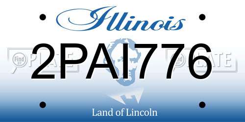 2PAI776 Illinois License Plate