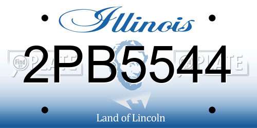 2PB5544 Illinois License Plate