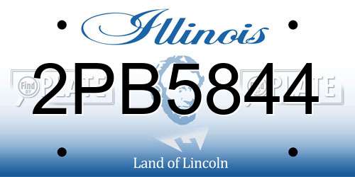 2PB5844 Illinois License Plate