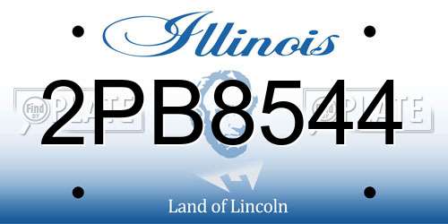 2PB8544 Illinois License Plate