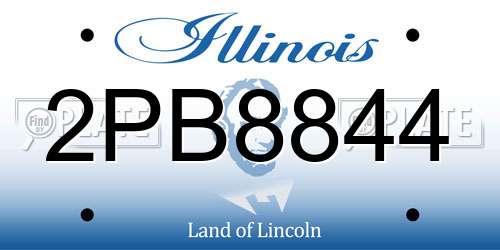 2PB8844 Illinois License Plate