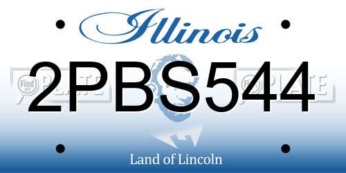 2PBS544 Illinois License Plate