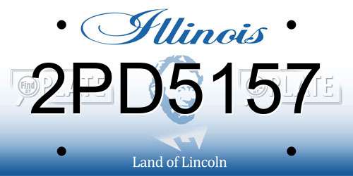 2PD5157 Illinois License Plate