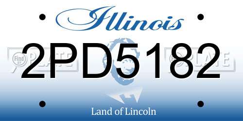 2PD5182 Illinois License Plate