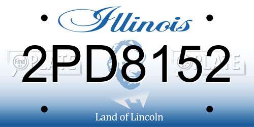 2PD8152 Illinois License Plate